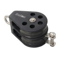 BARTON Doppelblock kugell. 30mm, Seil 8mm, Auge, U-Bügel