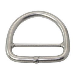 SEA SURE D-Ring mit Steg unpoliert A4 6x50mm