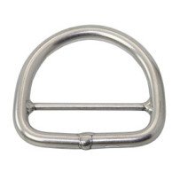 SEA SURE D-Ring mit Steg unpoliert A4 6x50mm