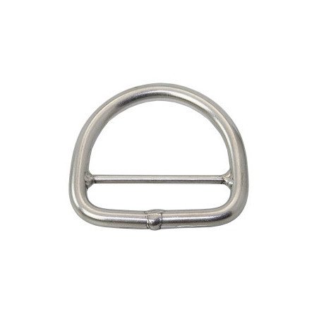 SEA SURE D-Ring mit Steg unpoliert A4 6x50mm
