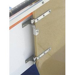 Ruderbeschläge für Spiegel mit Gegenplatten, für Pin 6mm (Opti) Set