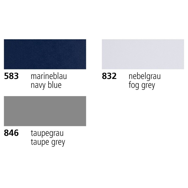 SATTLER Gewebe Oceanic PES einseitig PVC 205cm 480g/qm nebelgrau