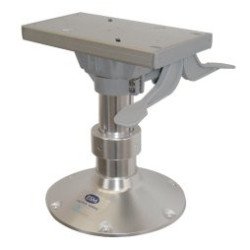 Stuhlbein mit Gasfeder, Konsole dreh- und verschiebbar Alu 350-470mm