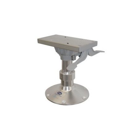 Stuhlbein mit Gasfeder, Konsole dreh- und verschiebbar Alu 350-470mm