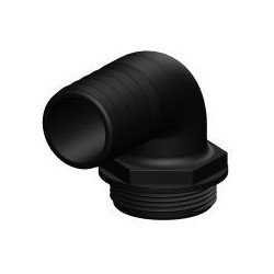 TRUDESIGN Schlauchtülle Aquavalve 90° 1-1/2' für Schl. 38mm schwarz SB-Pack