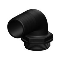 TRUDESIGN Schlauchtülle Aquavalve 90° 1-1/2' für Schl. 38mm schwarz SB-Pack