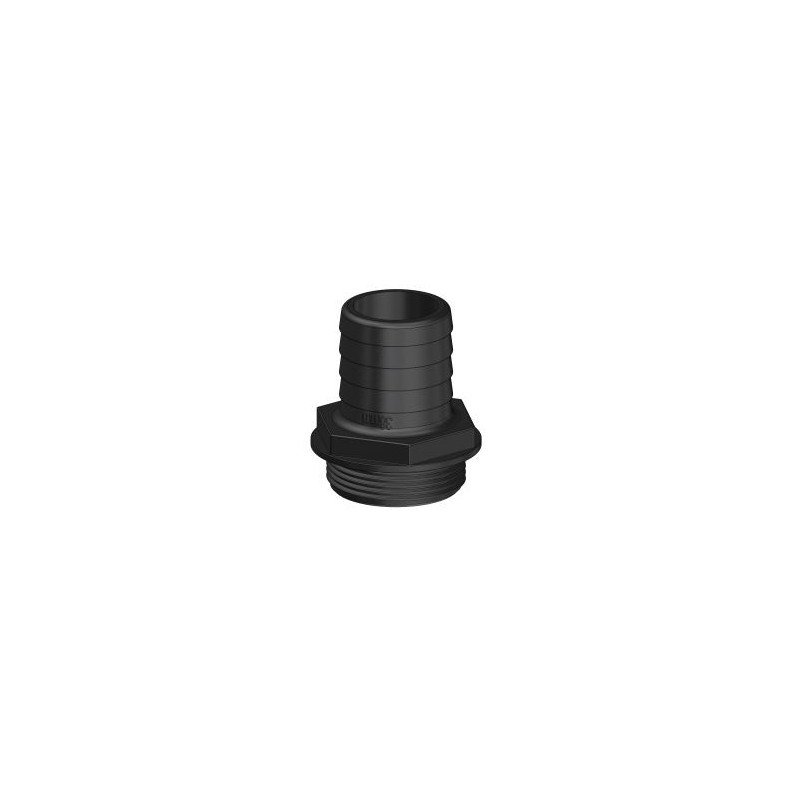 TRUDESIGN Schlauchtülle Aquavalve 120° 1-1/2' für Schl. 38mm schwarz SB-Pac