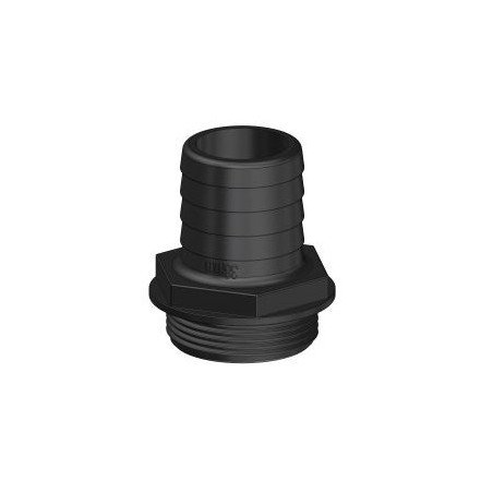 TRUDESIGN Schlauchtülle Aquavalve 120° 1-1/2' für Schl. 38mm schwarz SB-Pac