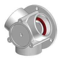 TRUDESIGN 3-Wege-Verbinder Aquavalve Nylon/GFK Gewinde 1-1/2' weiß