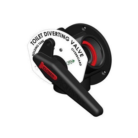 TRUDESIGN 3-Wege-Ventil Aquavalve Nylon/GFK Gewinde 1-1/2', Aufbau schwarz
