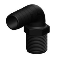 TRUDESIGN Schlauchtülle mit Außengew. 90° 2' für Schl. 50mm schwarz