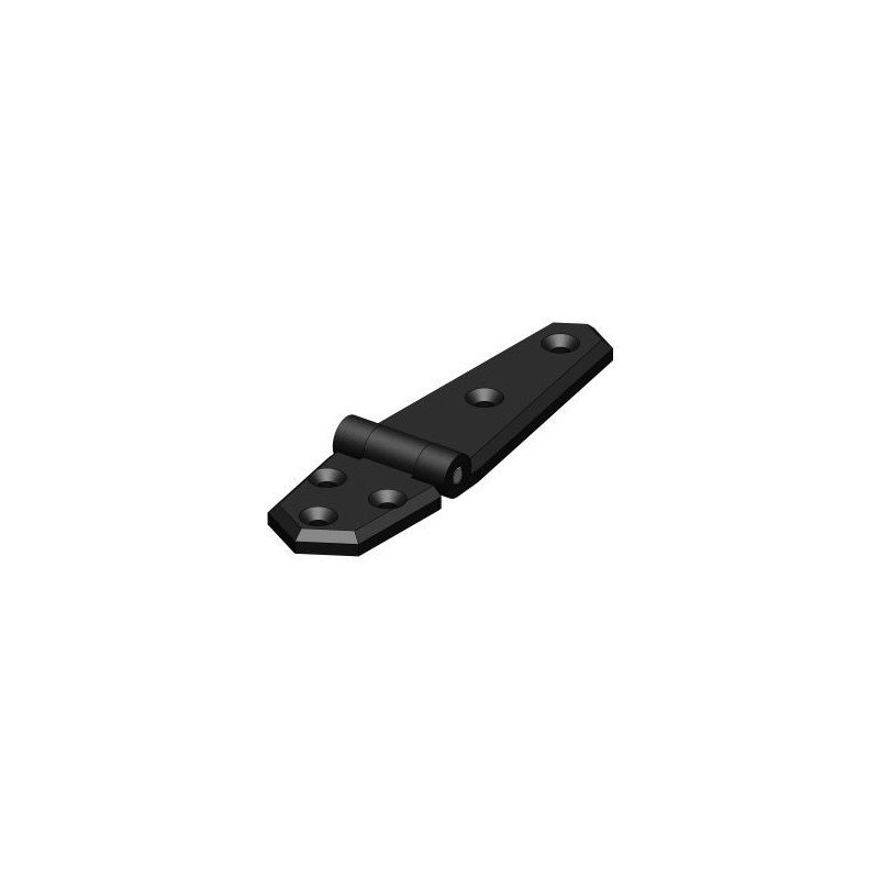 TRUDESIGN Scharnier, asym. Nylon/GFK 134x35mm schwarz 2St. SB-Pack