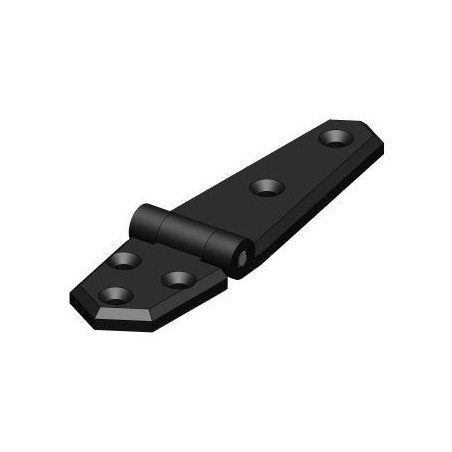TRUDESIGN Scharnier, asym. Nylon/GFK 134x35mm schwarz 2St. SB-Pack