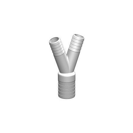 TRUDESIGN Schlauchverbinder Y-Stück Nylon/GFK 2x25/25mm weiß