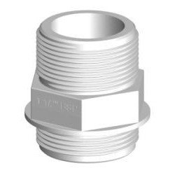 TRUDESIGN Doppelnippel Aquavalve Nylon 1-1/2' weiß SB-Pack