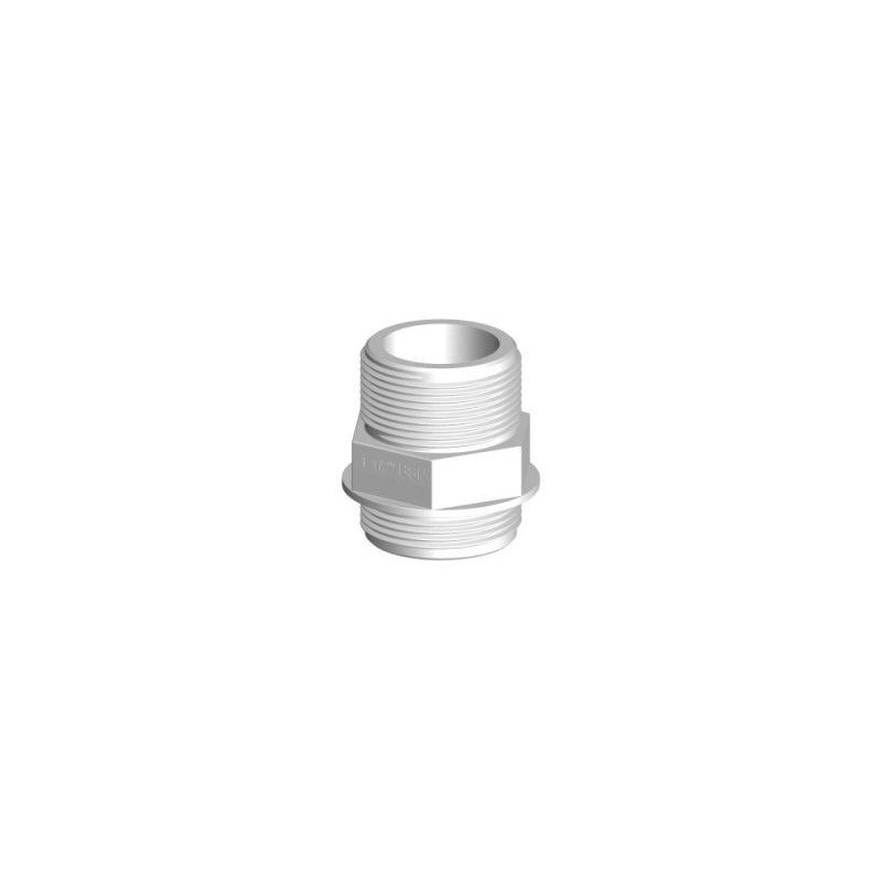 TRUDESIGN Doppelnippel Aquavalve Nylon 1-1/2' weiß SB-Pack