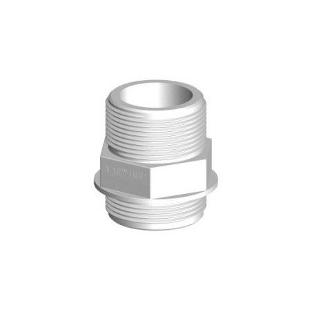 TRUDESIGN Doppelnippel Aquavalve Nylon 1-1/2' weiß SB-Pack