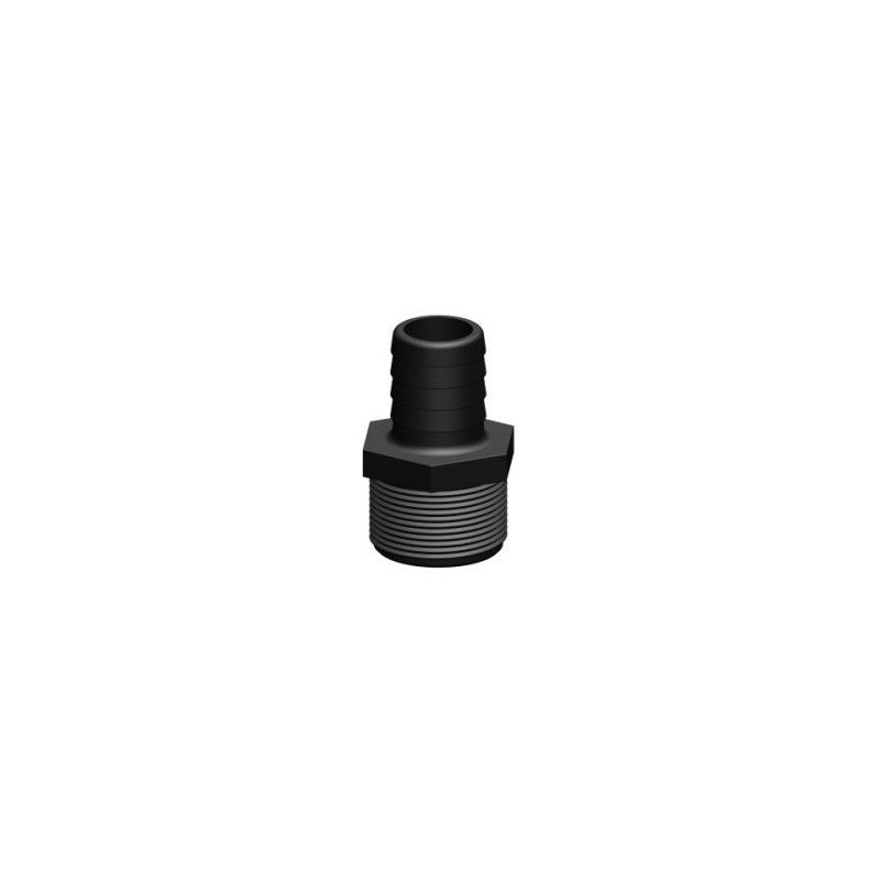 TRUDESIGN Schlauchtülle mit Außengew. 1-1/4' für Schl. 32mm schwarz SB-Pack