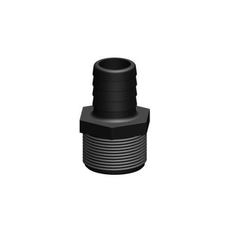 TRUDESIGN Schlauchtülle mit Außengew. 1-1/4' für Schl. 32mm schwarz SB-Pack