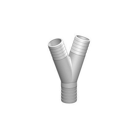 TRUDESIGN Schlauchverbinder Y-Stück Nylon/GFK 2x25/25mm weiß SB-Pack
