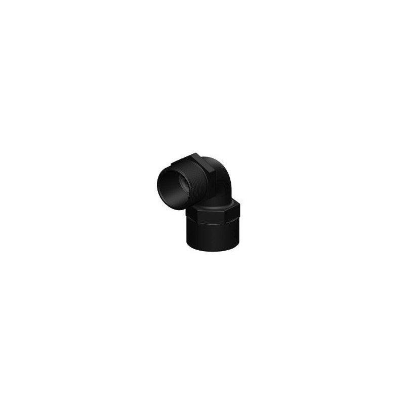TRUDESIGN Rohrbogen 90° Innen-/Außengew. Nylon/GFK 1-1/4' schwarz SB-Pack