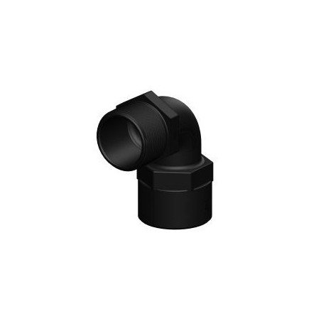 TRUDESIGN Rohrbogen 90° Innen-/Außengew. Nylon/GFK 1-1/4' schwarz SB-Pack