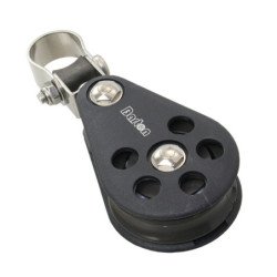 BARTON Einfachblock kugell. 54mm, Seil 12mm, für Reling 25mm