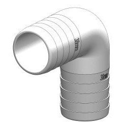 TRUDESIGN Schlauchverbinder 90° Nylon/GFK 19mm schwarz SB-Pack