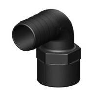 TRUDESIGN Schlauchtülle mit Innengew. 90° 1' für Schl. 25mm schwarz SB-Pack