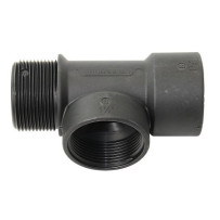 TRUDESIGN T-Stück mit Innen-/Außengew. Nylon/GFK 1-1/2' schwarz