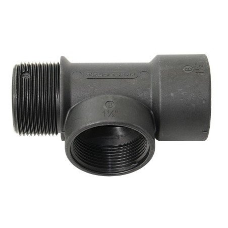 TRUDESIGN T-Stück mit Innen-/Außengew. Nylon/GFK 1-1/2' schwarz SB-Pack