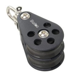 BARTON Doppelblock kugell. 54mm, Seil 12mm, Wirbelschäkel