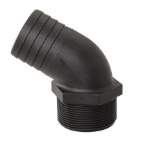 TRUDESIGN Schlauchtülle mit Außengew. 120° 1-1/4' für Schl. 38mm schwarz