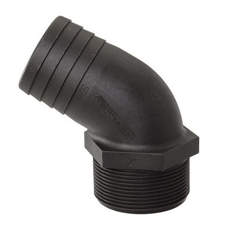TRUDESIGN Schlauchtülle mit Außengew. 120° 1-1/4' für Schl. 38mm schwarz