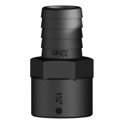 TRUDESIGN Schlauchtülle mit Innengew. 1-1/4' für Schl. 38mm schwarz