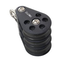 BARTON Dreifachblock kugell. 54mm, Seil 12mm, Umsteckschäkel