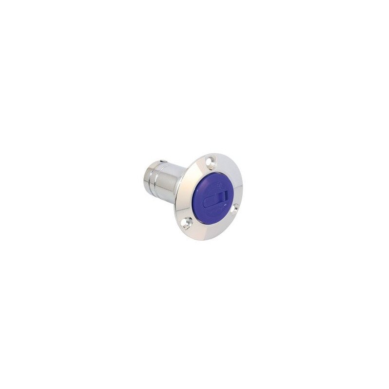 Tankeinfüllstutzen ISO 4567 MsCr/POM für Schlauch 38mm, Water blau