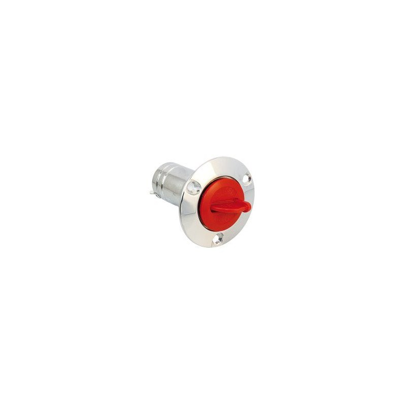 Tankeinfüllstutzen ISO 4567 MsCr/POM für Schlauch 38mm, Diesel rot