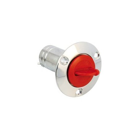 Tankeinfüllstutzen ISO 4567 MsCr/POM für Schlauch 38mm, Diesel rot