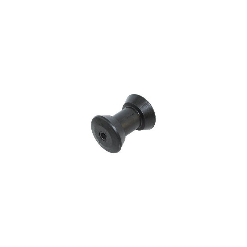 Kielrolle Gummi mit Kunststoffbuchse 75x100mm, iD:13mm