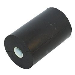Seitenrolle Gummi mit ABS Buchse 64x155mm, iD:16mm