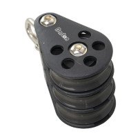 BARTON Dreifachblock kugell. 64mm, Seil 12mm, Wirbelschäkel