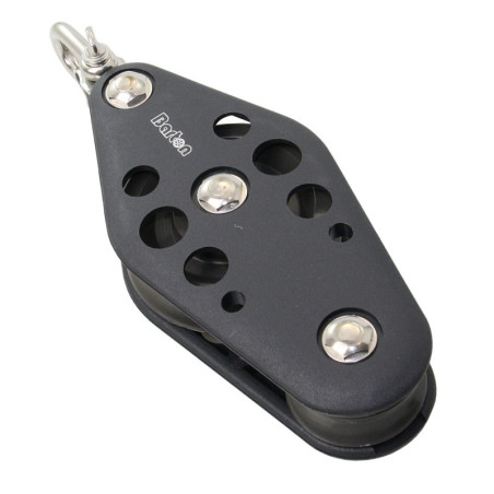 BARTON Violinblock kugell. 70/44mm, Seil 12mm, Umsteckschäkel