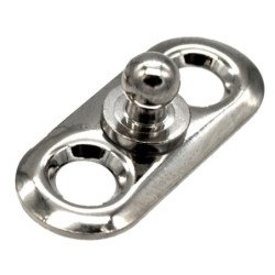 LOXX Unterteil Ovalplatte lang MsNi zum Anschr. 4St. SP-Pack