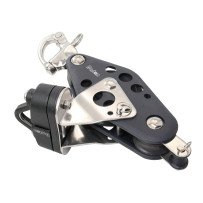 BARTON Violinblock kugell. 70/44mm, Seil 12mm, Schnappsch, U-Bügel,K-Klemme