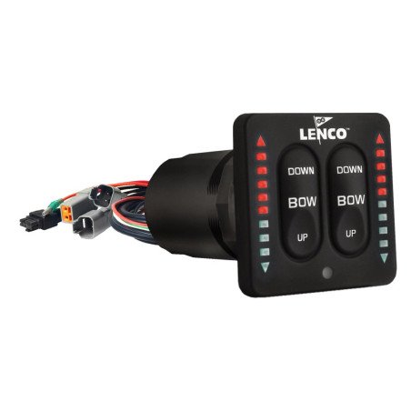 LENCO LED-Einbauschalter Single 12/24V mit integr. Kontrollbox