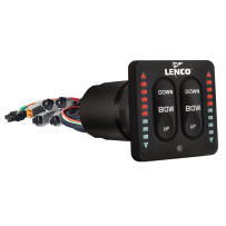 LENCO LED-Einbauschalter Dual 12/24V mit integr. Kontrollbox