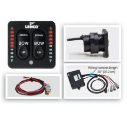 LENCO LED-Einbauschalter Single 12/24V mit externer Kontrollbox