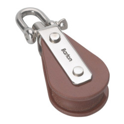 BARTON TUPHblox Einfachblock 30mm, Seil 10mm, Wirbelschäkel, Bügel