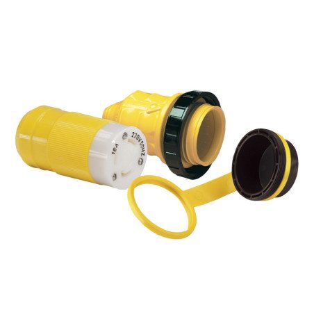MARINCO NEMA L5 Kupplungs-Set 230V 16A mit Gehäuse und Kappe